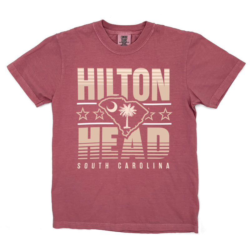 Hilton Head, South Carolina (Summer Haze) Comfort Colors Heavyweight T-Shirt
