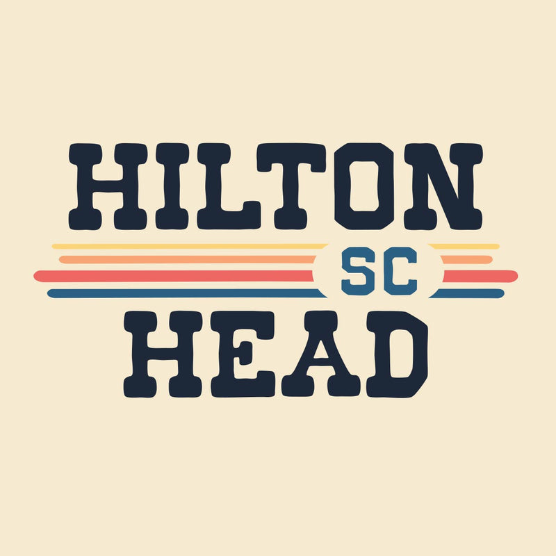 Hilton Head, SC (Vintage Sunset) Unisex Ringer T-Shirt