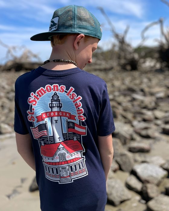 St. Simons Island - Georgia (Lighthouse) Youth T-Shirt