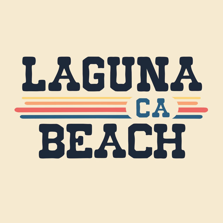 Laguna Beach, CA (Vintage Sunset) Unisex Ringer T-Shirt