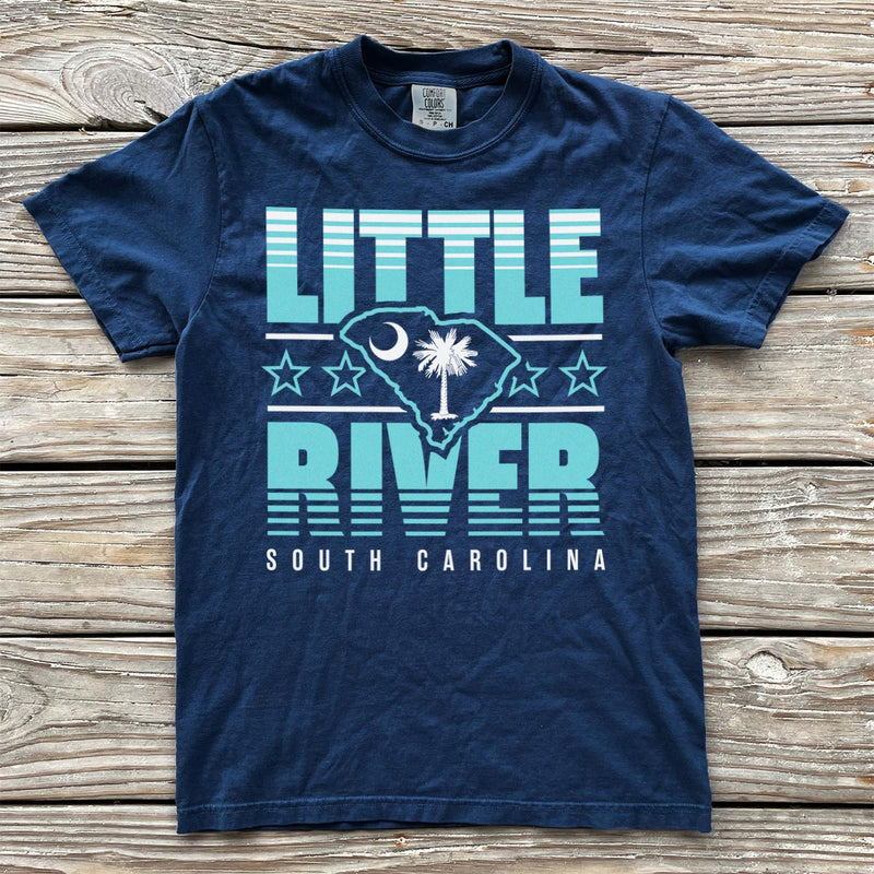 Little River, South Carolina (Summer Haze) Comfort Colors Heavyweight T-Shirt