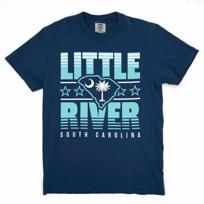 Little River, South Carolina (Summer Haze) Comfort Colors Heavyweight T-Shirt