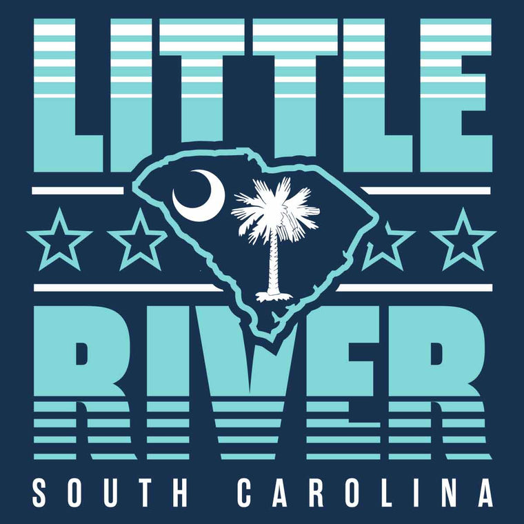 Little River, South Carolina (Summer Haze) Comfort Colors Heavyweight T-Shirt