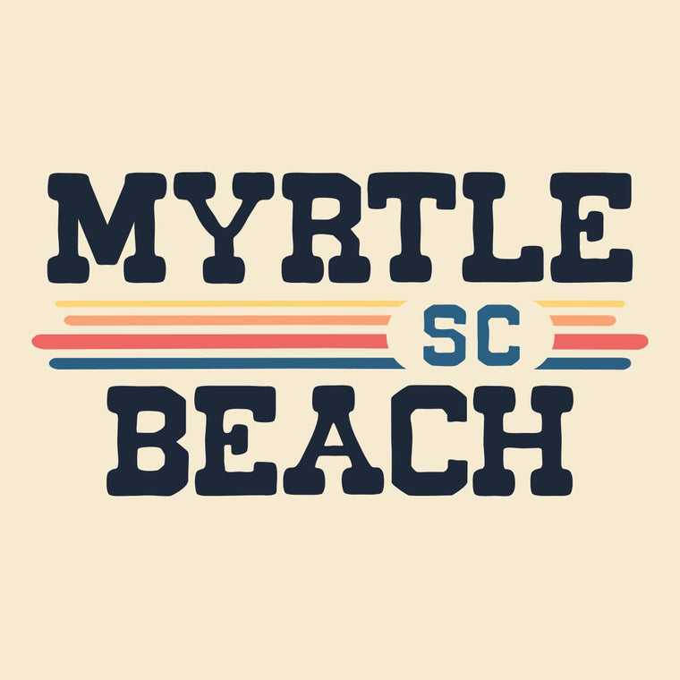 Myrtle Beach, SC (Vintage Sunset) Unisex Ringer T-Shirt