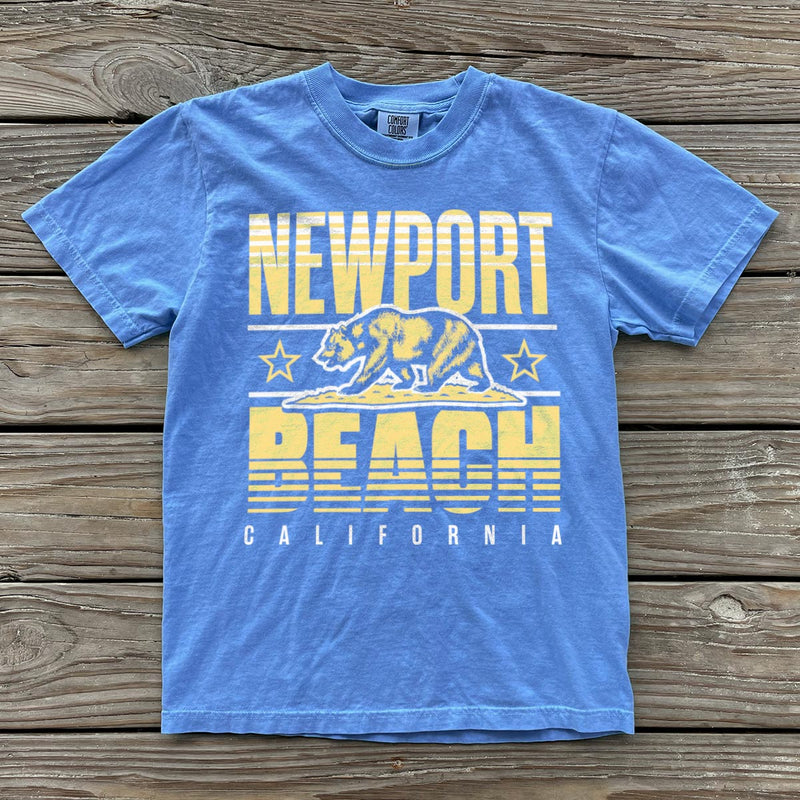 Newport Beach, California (Summer Haze) Comfort Colors Heavyweight T-Shirt
