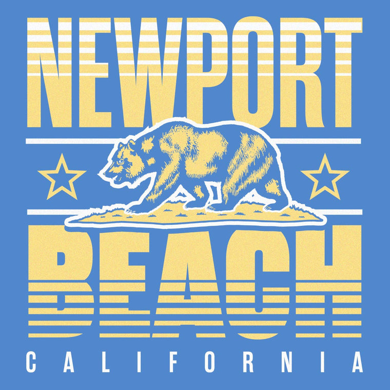 Newport Beach, California (Summer Haze) Comfort Colors Heavyweight T-Shirt