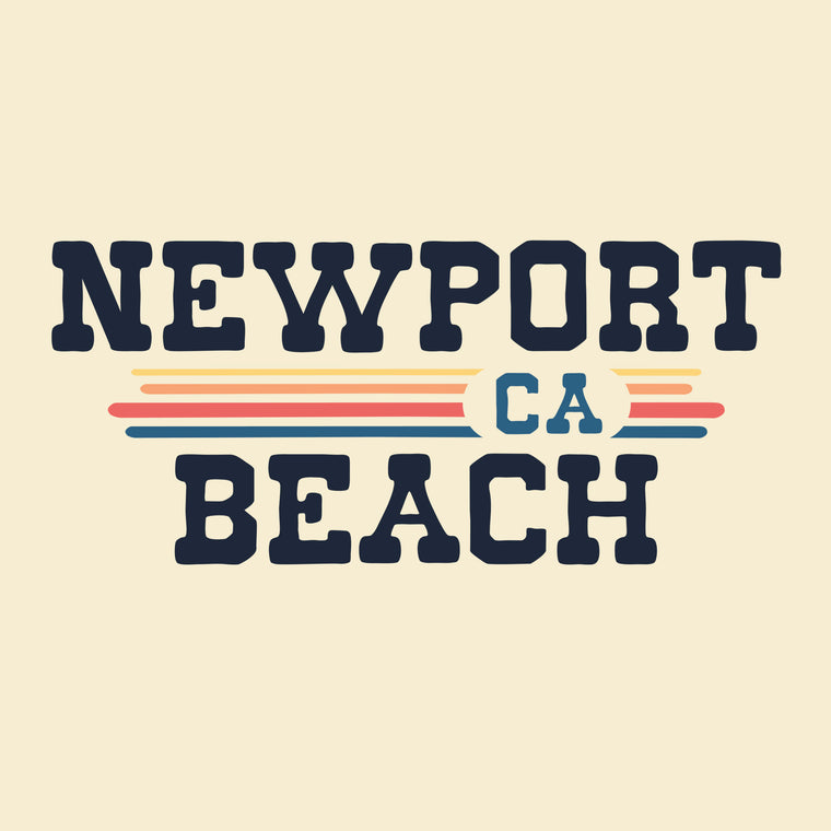 Newport Beach, CA (Vintage Sunset) Unisex Ringer T-Shirt