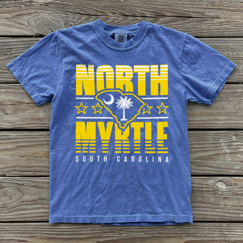 North Myrtle, South Carolina (Summer Haze) Comfort Colors Heavyweight T-Shirt