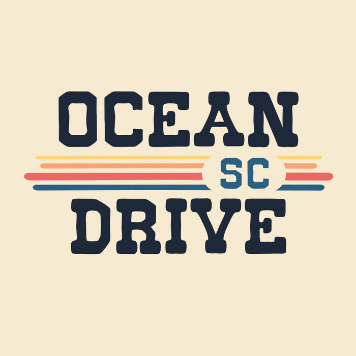 Ocean Drive, SC (Vintage Sunset) Unisex Ringer T-Shirt