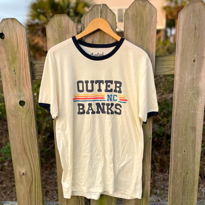 Outer Banks, NC (Vintage Sunset) Unisex Ringer T-Shirt