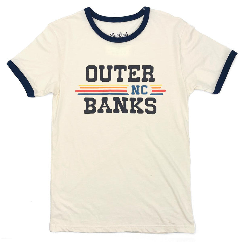 Outer Banks, NC (Vintage Sunset) Unisex Ringer T-Shirt