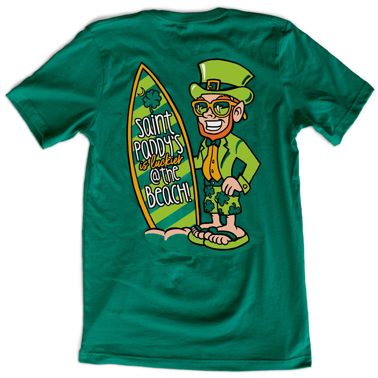 Saint Paddy's is Luckier @ the Beach! Unisex T-Shirt