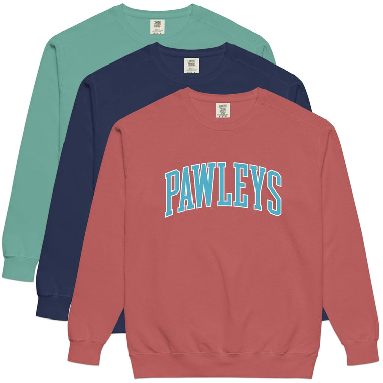 PAWLEYS (Collegiate Arch) Comfort Colors Sweatshirt