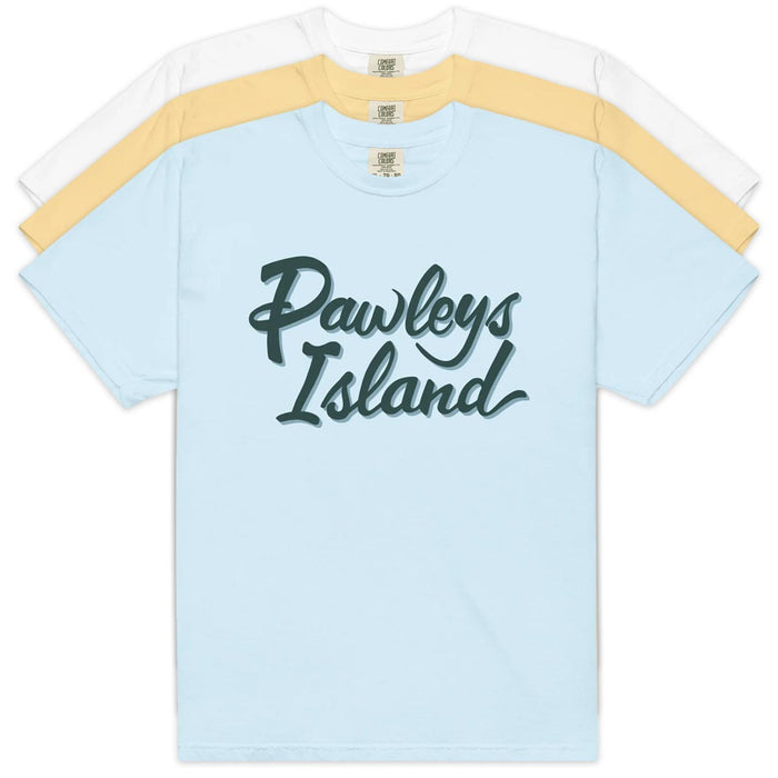 Pawleys Island (Sign Script) Comfort Colors Heavyweight T-Shirt