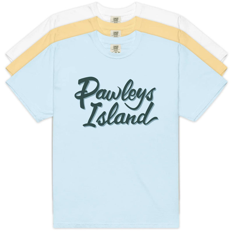 Pawleys Island (Sign Script) Comfort Colors Heavyweight T-Shirt