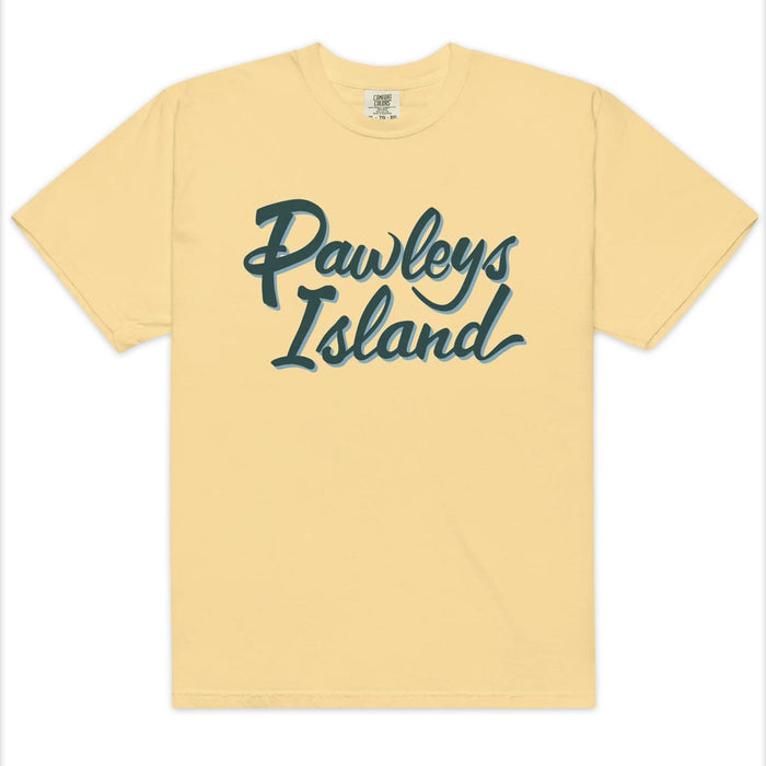 Pawleys Island (Sign Script) Comfort Colors Heavyweight T-Shirt