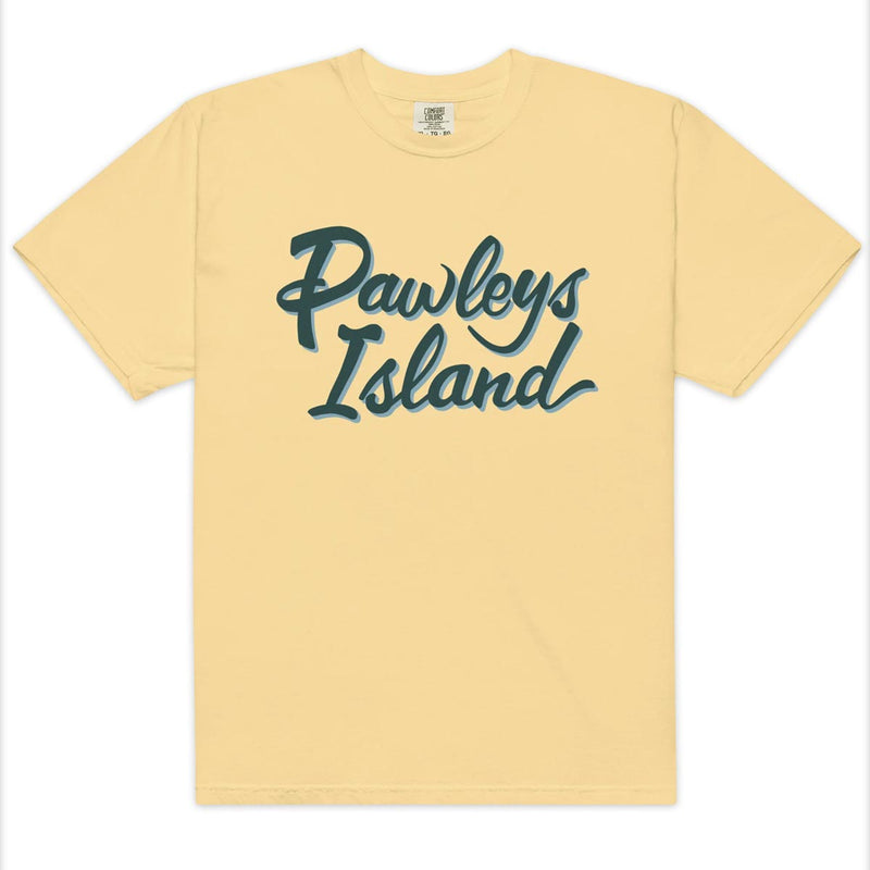 Pawleys Island (Sign Script) Comfort Colors Heavyweight T-Shirt
