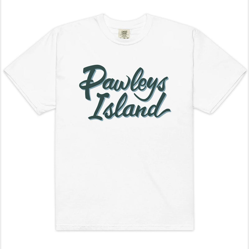 Pawleys Island (Sign Script) Comfort Colors Heavyweight T-Shirt