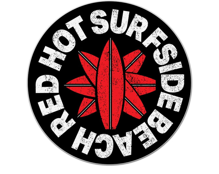 Red Hot Surfside Beach: Vinyl Sticker