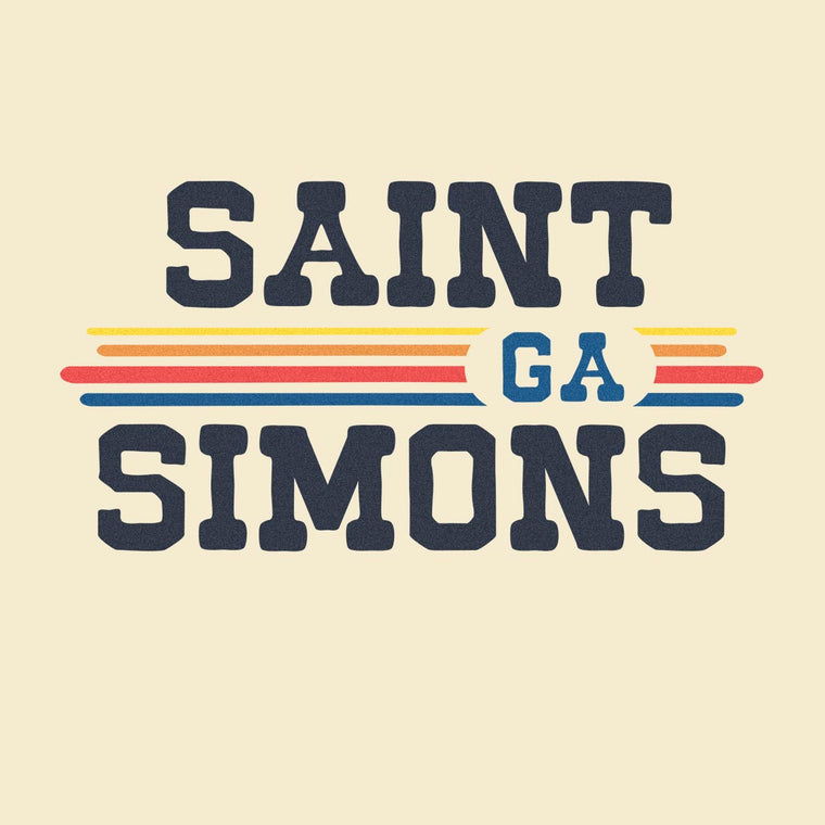 Saint Simons, GA (Vintage Sunset) Unisex Ringer T-Shirt