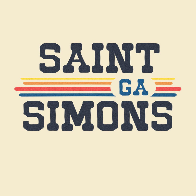 Saint Simons, GA (Vintage Sunset) Unisex Ringer T-Shirt
