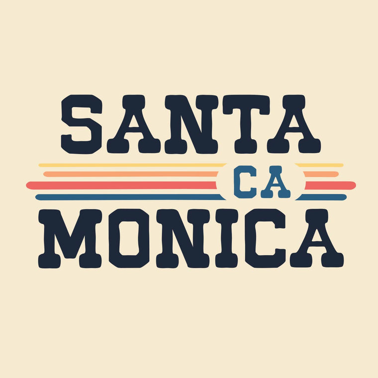 Santa Monica, CA (Vintage Sunset) Unisex Ringer T-Shirt