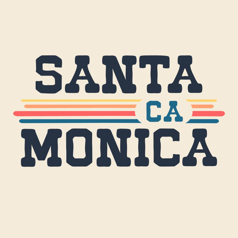 Santa Monica, CA (Vintage Sunset) Unisex Ringer T-Shirt