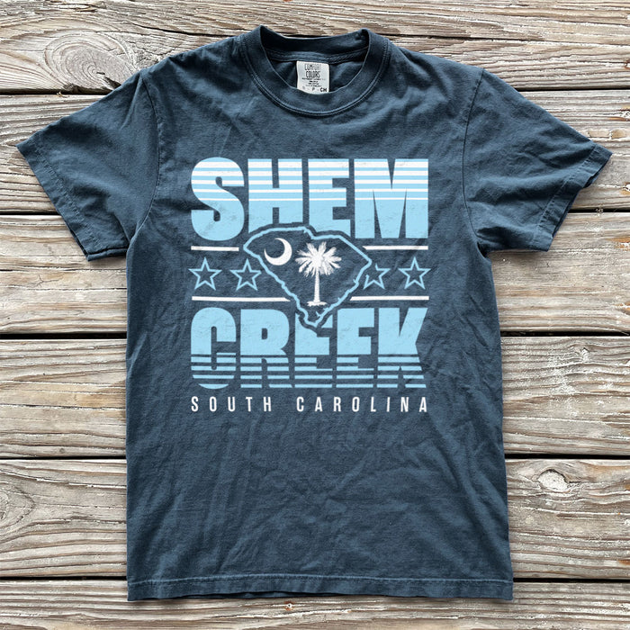 Shem Creek, South Carolina (Summer Haze) Comfort Colors Heavyweight T-Shirt