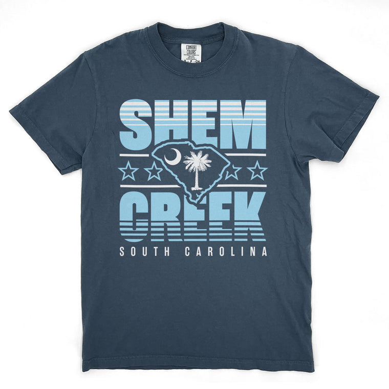 Shem Creek, South Carolina (Summer Haze) Comfort Colors Heavyweight T-Shirt
