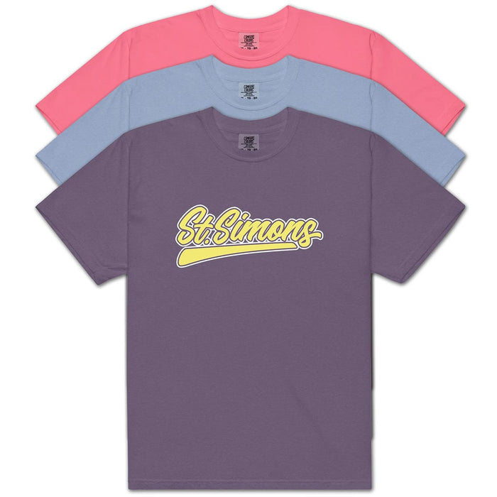 St. Simons (Brush Script) Comfort Colors Heavyweight T-Shirt