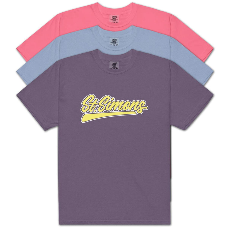 St. Simons (Brush Script) Comfort Colors Heavyweight T-Shirt