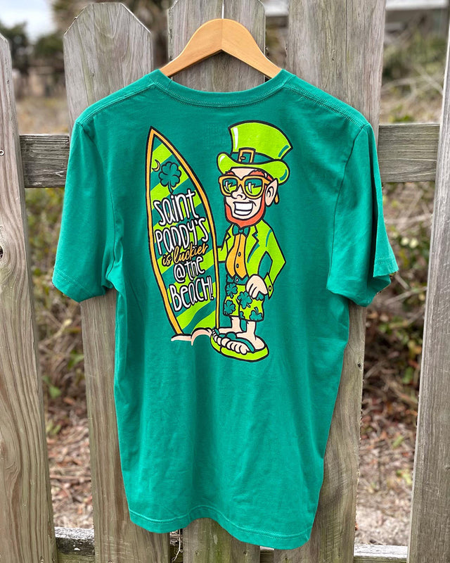 Saint Paddy's is Luckier @ the Beach! Unisex T-Shirt