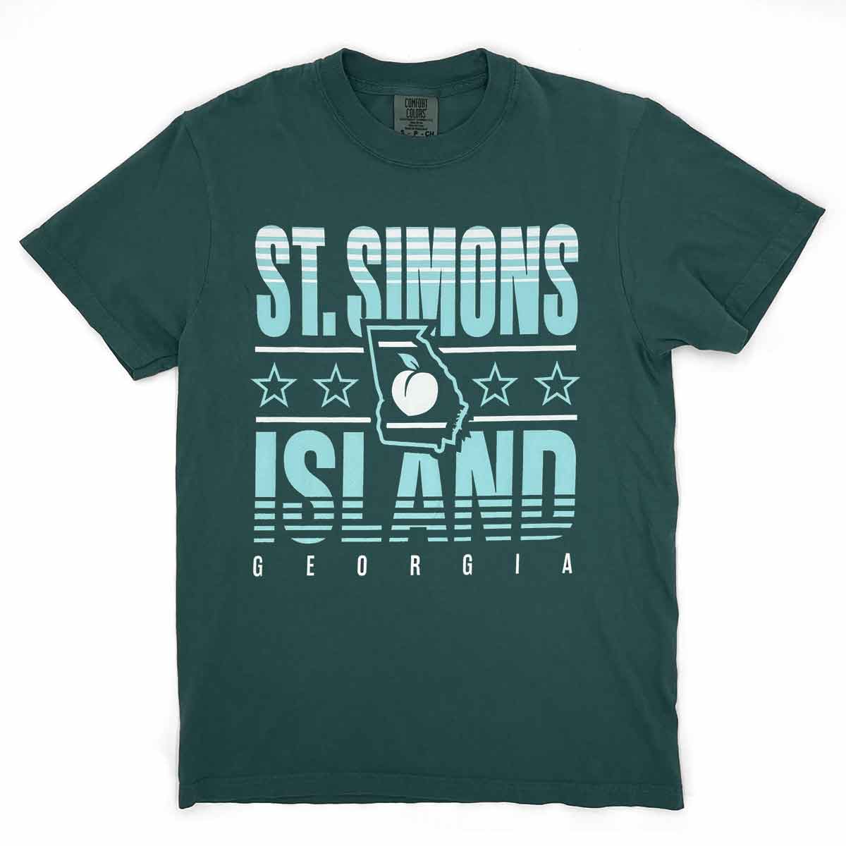 St. Simons Island, Georgia (Summer Haze) Comfort Colors Heavyweight T-Shirt