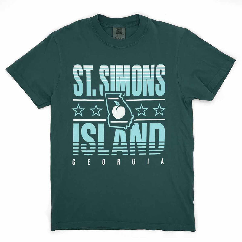 St. Simons Island, Georgia (Summer Haze) Comfort Colors Heavyweight T-Shirt