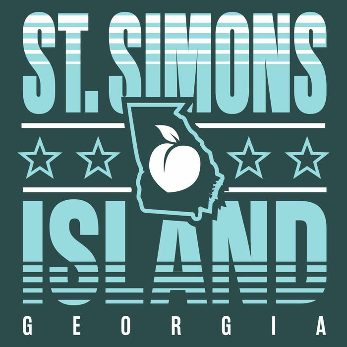 St. Simons Island, Georgia (Summer Haze) Comfort Colors Heavyweight T-Shirt