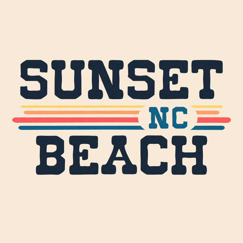 Sunset Beach, NC (Vintage Sunset) Unisex Ringer T-Shirt