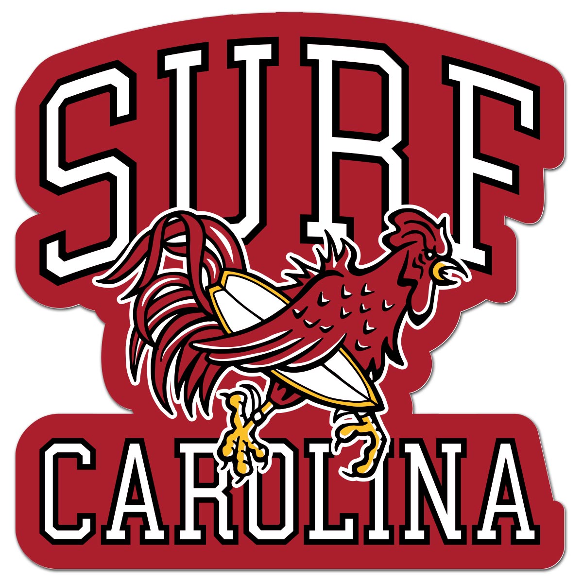 Surf Carolina Glossy Vinyl Sticker
