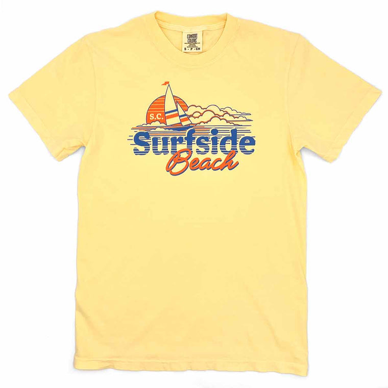 Surfside Beach S.C. (Come Sail Away) Comfort Colors Heavyweight T-Shirt