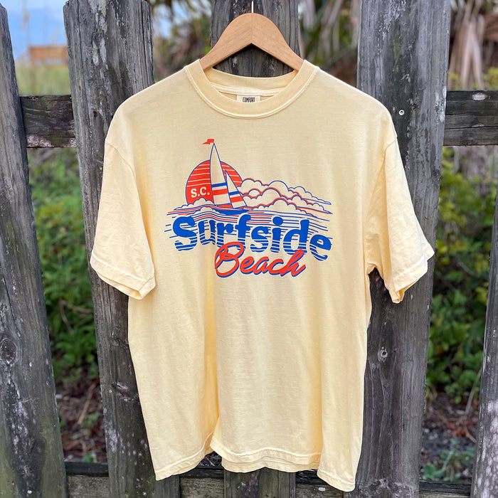 Surfside Beach S.C. (Come Sail Away) Comfort Colors Heavyweight T-Shirt