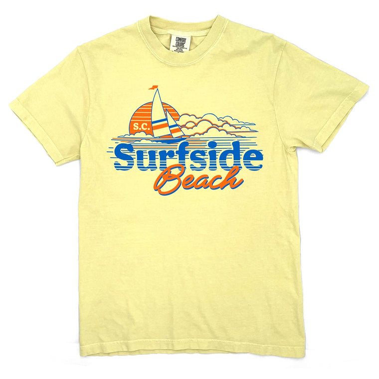 Surfside Beach S.C. (Come Sail Away) Comfort Colors Heavyweight T-Shirt