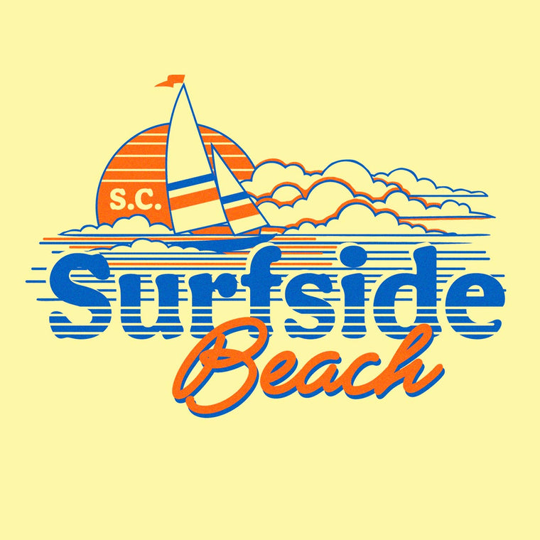 Surfside Beach S.C. (Come Sail Away) Comfort Colors Heavyweight T-Shirt
