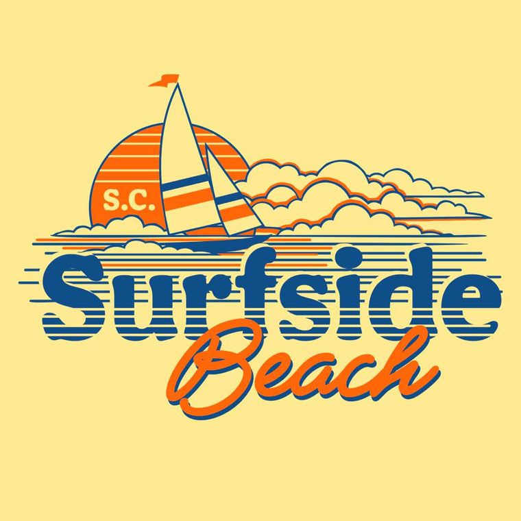 Surfside Beach S.C. (Come Sail Away) Comfort Colors Heavyweight T-Shirt