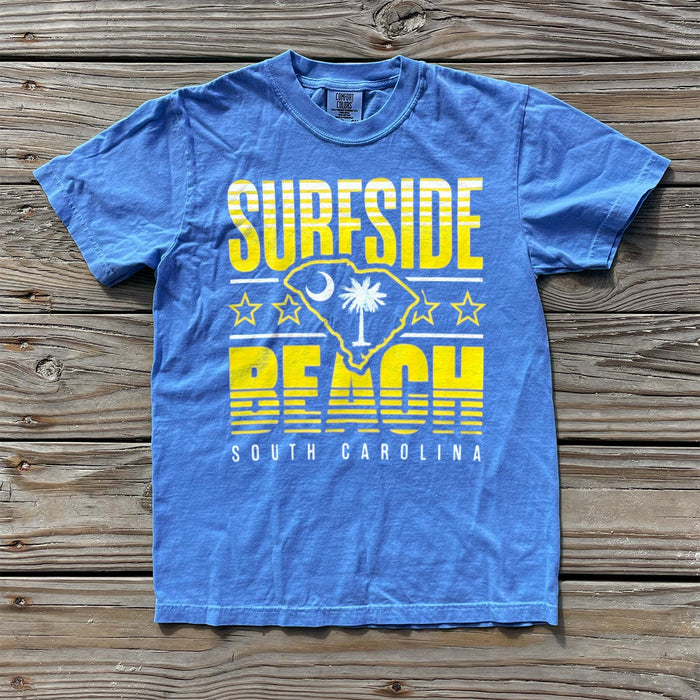 Surfside Beach, California (Summer Haze) Comfort Colors Heavyweight T-Shirt