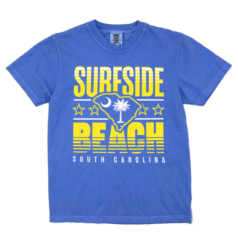 Surfside Beach, California (Summer Haze) Comfort Colors Heavyweight T-Shirt