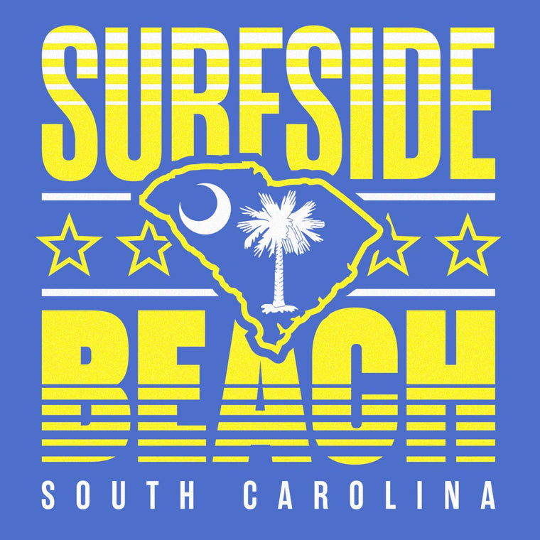 Surfside Beach, California (Summer Haze) Comfort Colors Heavyweight T-Shirt
