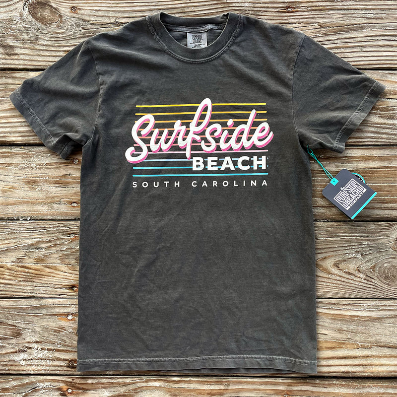 Surfside Beach - South Carolina (Summer Nights) Comfort Colors Heavyweight T-Shirt