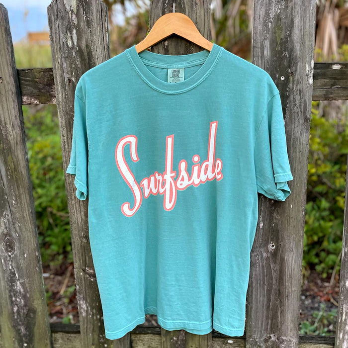 Surfside (Mid Century Script) Comfort Colors Heavyweight T-Shirt