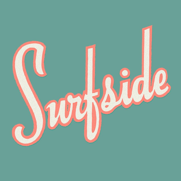 Surfside (Mid Century Script) Comfort Colors Heavyweight T-Shirt