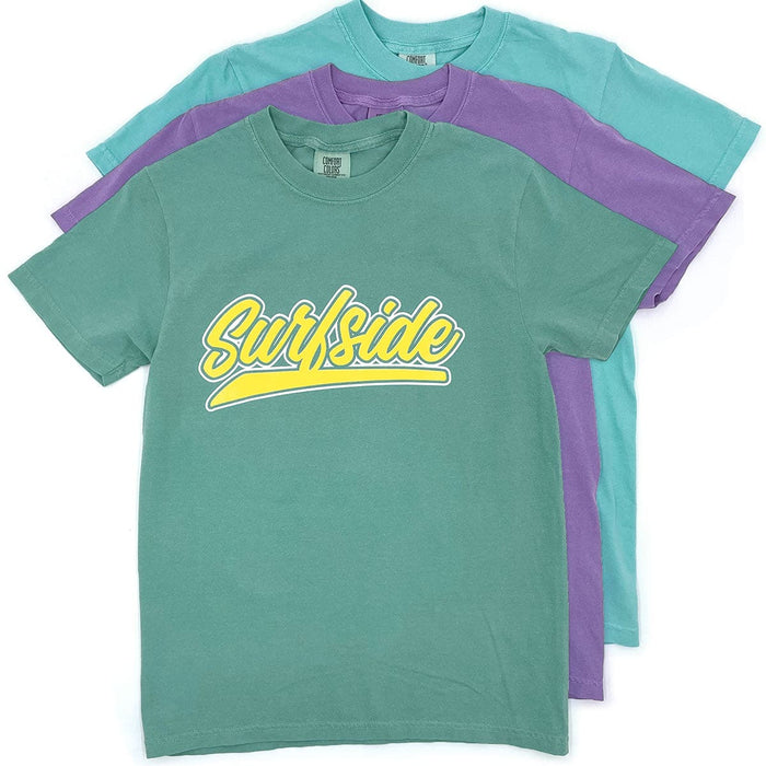 Surfside (Brush Script) Comfort Colors Heavyweight T-Shirt