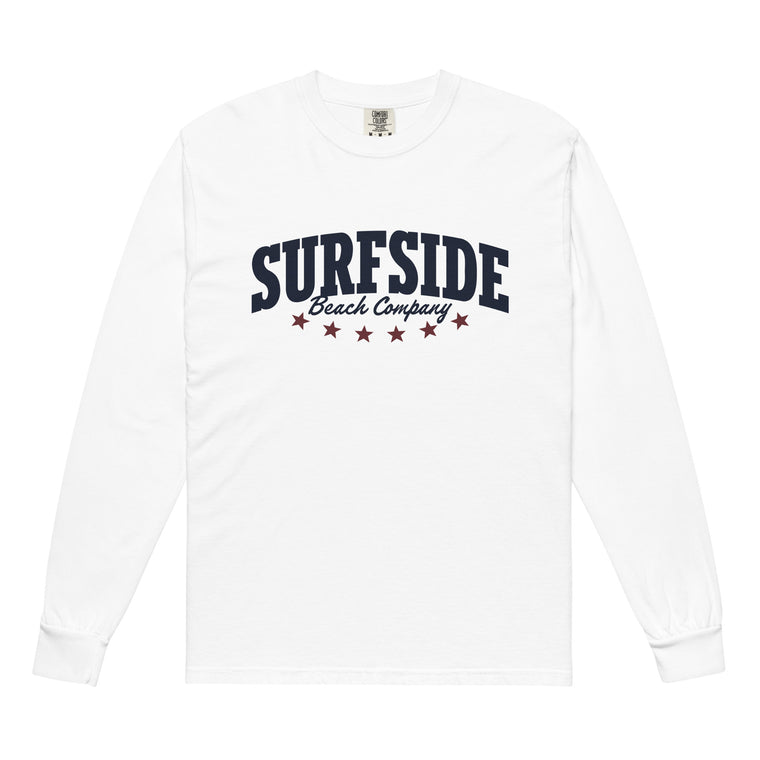 Surfside Beach Company (90's Stars) Comfort Colors Heavyweight Long-Sleeved T-Shirt